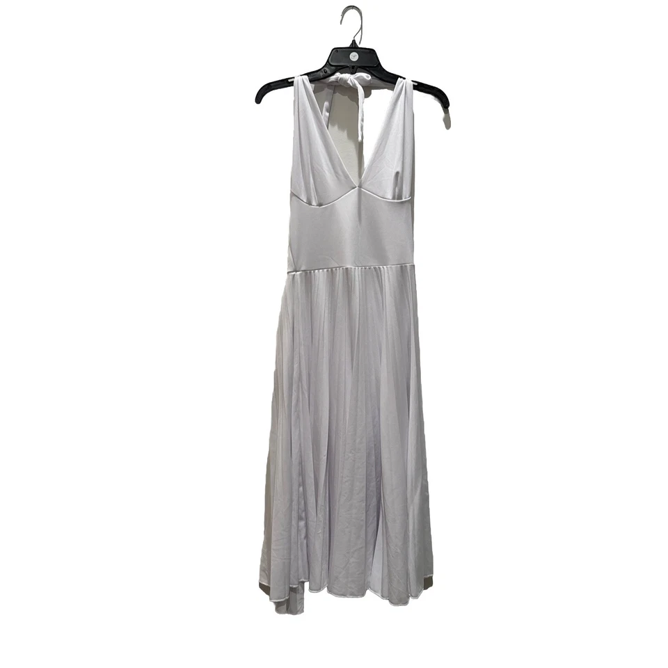 Vestido Marilyn Monroe Mujer Blanco Talla Mediana Halter Fit & Flare Midi Fairy Icon Foto 1 de 4