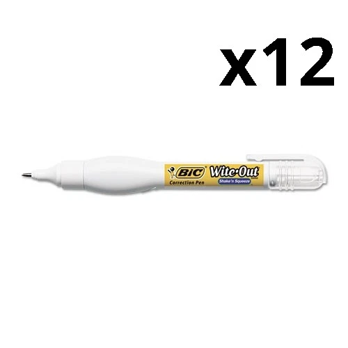 BIC Wosqp11 Wite-out Shake 'n Squeeze Correction Pen 8 Ml White Bicwosqp11