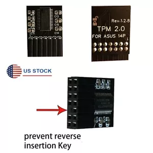 Fit For ASUS Motherboard 14 Pin LPC Card Windows 11 1PC TPM 2.0 Security Module - Picture 1 of 7