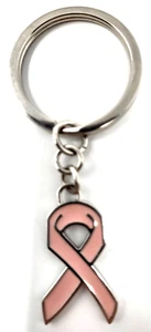 Keychain Pink Ribbon Breast Cancer Awareness - Picture 1 of 3