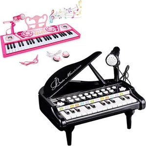 24 Keys Black Piano Toy and 49 Keys Keyboard Toy - Picture 1 of 9