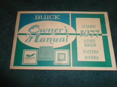 1977 BUICK LeSABRE / ELECTRA / RIVIERA+ OWNER'S MANUAL / ORIGINAL GUIDE BOOK - Image 1 of 4