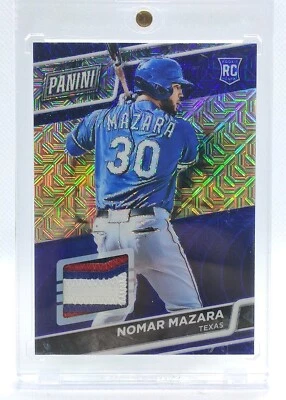 💠 Camiseta deportiva Nomar Mazara 💠 /25 Panini National VIP Gold Pack parche azul Prizm Foto 1 de 3