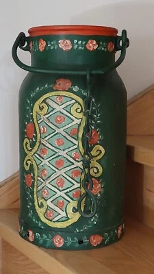 Alte bemalte Milchkanne 46 cm hoch - Bild 1 von 4