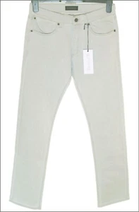 New Men's Superfine Skinny Sly Stretch Jeans £145 Made In Italy W30" W28" White - Picture 1 of 4