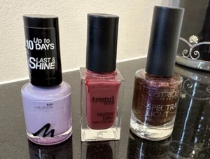 Trend it Up N1 / Manhattan / Catrice Nagellack Nail Polish 3 Stück Rot Lila - Bild 1 von 4