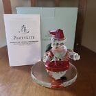 Vintage PARTYLITE , Sparkle Crystal Santa, Tea Light Candle Holder, NEW Retired!
