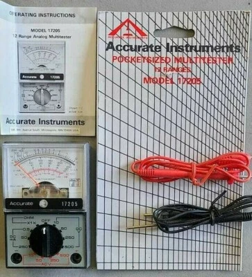 ACCURATE NOS Analog Multi-Tester Analogue Meter Multimeter Ohm. Electrical Circuit tester