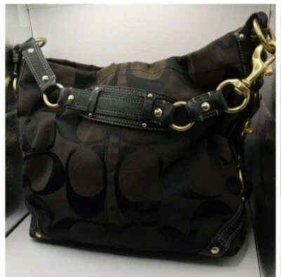 - NWOT - COACH Brown Signature Jacquard Hobo Carly Shoulder Bag Purse - Image 1 of 3