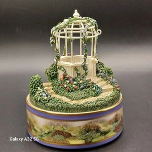 Thomas Kinkade Lilac Dreams Gazebo Music Box - Picture 1 of 5