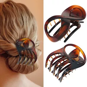 Parcelona French Tartaruga Shell 3" Fermagli Artiglio Capelli Medio per Capelli Donna - 2 Pezzi - Foto 1 di 8