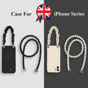 Lanyard Rope Phone Case For iPhone 7 8 Plus XR XS 13 12 Pro Max Bead Chain Cover