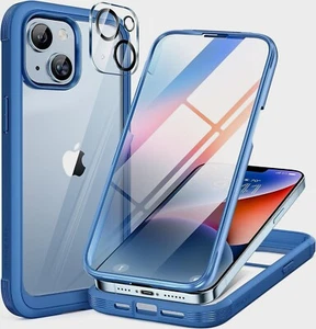 Case For Apple iPhone 14 360° Full Body Rugged Clear Hybrid Shockproof Case 6.1" - Picture 1 of 11