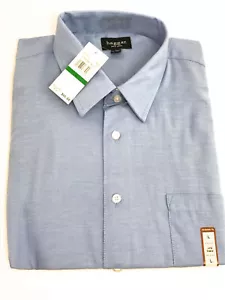 Herren Haggar Anzughemd Langarm Auffallend Blau Brandneu Größe Large - Bild 1 von 4