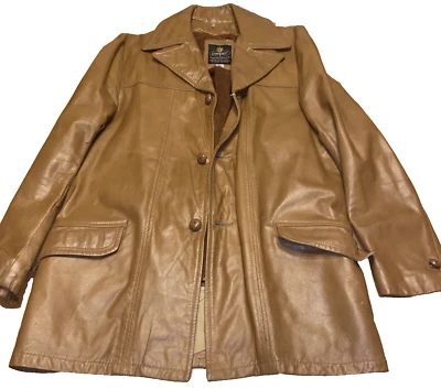 Cooper 男式皮衣 42 设计师外套 正品 纽约 — 第 1/4 张图片