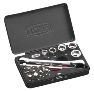 TONE MIX21620MBK 18pc Socket Wrench Bit Set 1/4" Drive Black Limited Japan - Picture 1 of 1