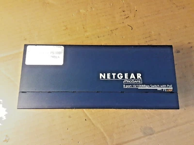Netgear Prosafe 8 Port 10/100Mbps Switch with PoE FS108P No PSU - Image 1 of 4