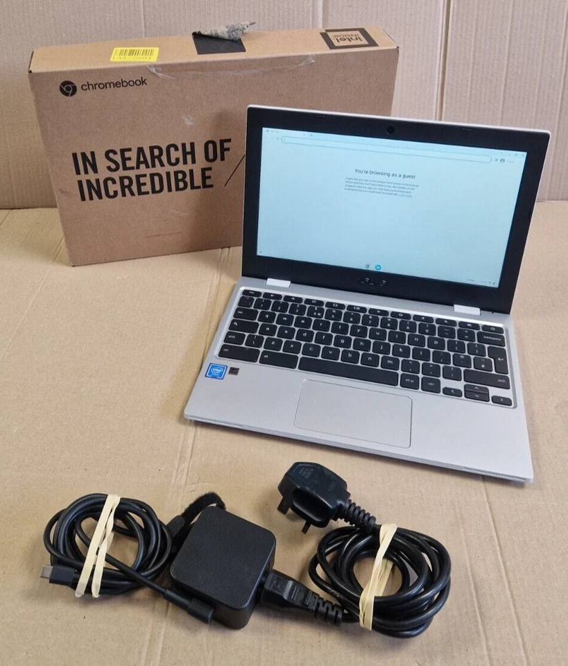 ASUS CX1 CX1101CMA-GJ0009 11.6" Chromebook Celeron N4020 4GB 64GB Silver - Image 1 of 4