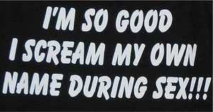 Bella Spaghetti Black Tank Custom Dirty T-Shirt Fun Medium I Scream My Name - Picture 1 of 2