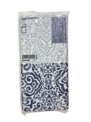 Nuevo IKEA ANGSKLOCKA Blanco Azul Cortina de Ducha 71x71" 804.967.56 Foto 1 de 4