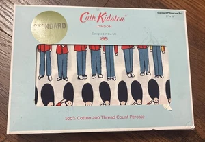 NEW Cath Kidston Christmas London Guards Pillowcases Standard Pair 200 TC Cotton - Picture 1 of 2