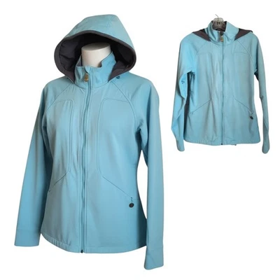 Burton Dry Ride Ski Jacket Women's Sz M Blue Hooded Lined Zip Pockets Gore-Tex - Image 1 of 4