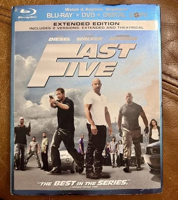 Fast Five - Blu-ray + DVD, 2011 Extended Edition 2 Disc Slipcover- Ships Today🔥 - Image 1 of 4