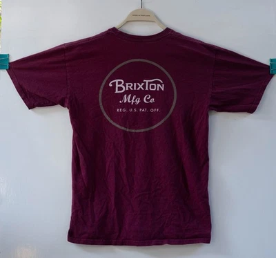 Camiseta para hombre Brixton Supply Co con logotipo rojo talla M Foto 1 de 4