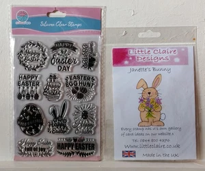 Globleland & Little Claire Stamps - Easter Sentiments & Bunny - Picture 1 of 3