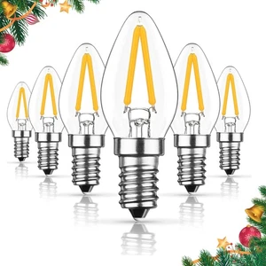 3W C7 LED Light Bulbs, E12 Candelabra Base 120V 15W Equivalent, 2700K Warm Wh... - Picture 1 of 7