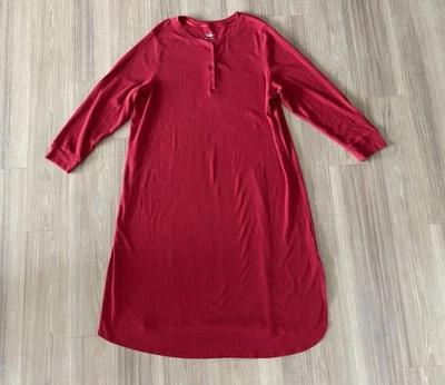 Vestido de Dormir Cacique Rojo Suave Tejido Gofre Pullover Acogedor Prendas para Dormir Mujeres 26/28 Foto 1 de 4