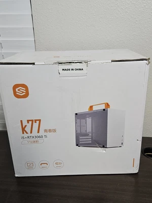 SGPC K77 Lite Mini-ITX PC Gaming Case white tempered glass panel ARGB fan 11.6l - Image 1 of 4