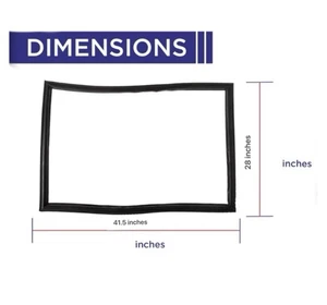 Refrigerator Door Gasket, 41.5” in X 28” Inches, Black - Picture 1 of 2