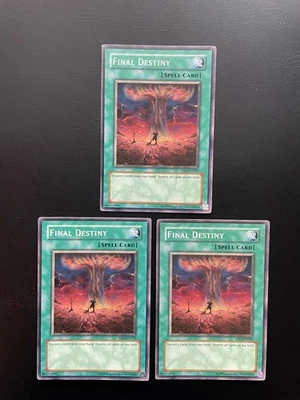 Yugioh Final Destiny DB1-EN020 Unlimited Edition Common Damaged X3 - Image 1 of 2