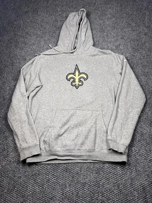 New Orleans Saints Hoodie Mens Large Gray NFL Football Fleece Nike Pullover - Image 1 of 4