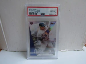 PSA 10 2017 Topps Finest #2 Aaron Judge Refractor RC Yankees - Imagen 1 de 2
