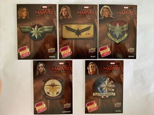 2020 Marvel Avenger Endgame Captain Marvel Higher Further Faster 5 Card Full Set - Picture 1 of 12