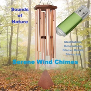 Serene Wind Chimes Sounds Of Nature Meditation Relaxation Stress Free Sleep Aid - Picture 1 of 6