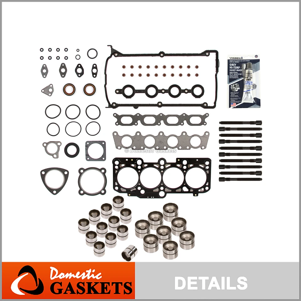 Juego de juntas de culata elevadores aptos para Volkswagen Golf Jetta 99-06 Audi A4 TT TURBO 1.8 Foto 1 de 4