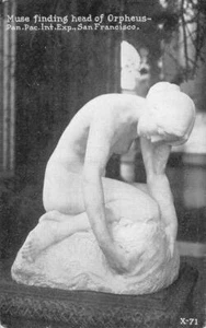 Muse finding head of Orpheus PPIE 1915 San Francisco, CA Statue Vintage Postcard - Picture 1 of 2