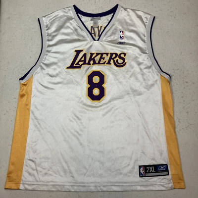 Camiseta de colección Reebok Kobe Bryant #8 Los Angeles Lakers para hombre 2XL blanca Foto 1 de 4