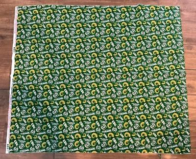 Colorado State University Rams CSU Cotton Fabric ~ 1 Square Yard - Image 1 of 3