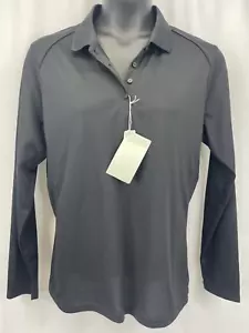 Extreme ePerformance Plain Black Long-Sleeve Collared Polo Shirt Womens Sz L NWT - Picture 1 of 6