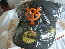 NWT NEW ERA 59/FIFTY TOKYO YOMIURI GIANTS Baseball Cap Hat Blk/ORANGE 7 1/2 CRV