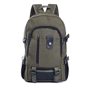 Canvas Large Capacity Retro BackpackMen's Backpack Outdoor Mountaineering Bag - Picture 1 of 17