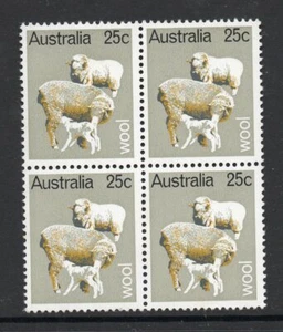 1969 25c WOOL BLOCK OF 4 MUH - Picture 1 of 1