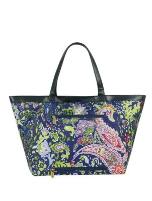 NWT - Tommy Bahama - 15" Honolulu - Paisley Tote Bag - Blue Paisley - $160 - Image 1 of 4