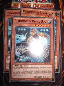 YU-GI-OH! COM REBONDEUR RIVAL U.A. LOT DE 3 (PLAYSET) CROS-FR087 EDITION 1 - Picture 1 of 1