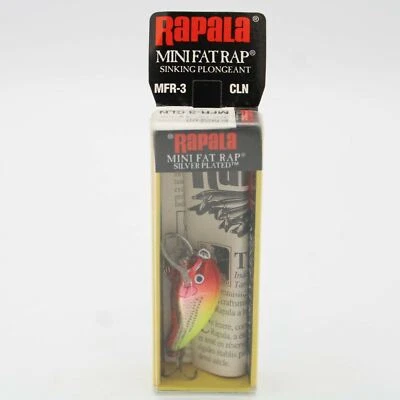 Rapala Mini Fat Rap Silver Plated Sinking Fishing Lures Tackle Gear MFR03CLN