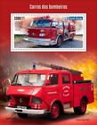 Fire Trucks Fire Engines MNH Stamps 2023 Guinea-Bissau S/S